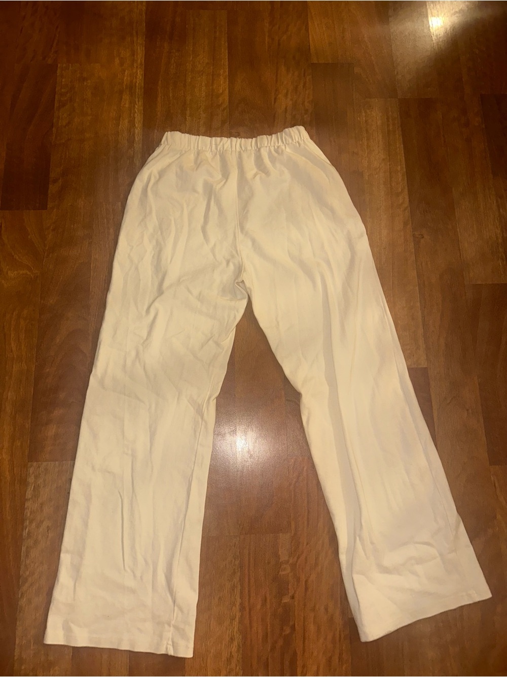 John Galt Brandy Melville Women's Cream Wide-Leg Pants - Picture 3 of 3